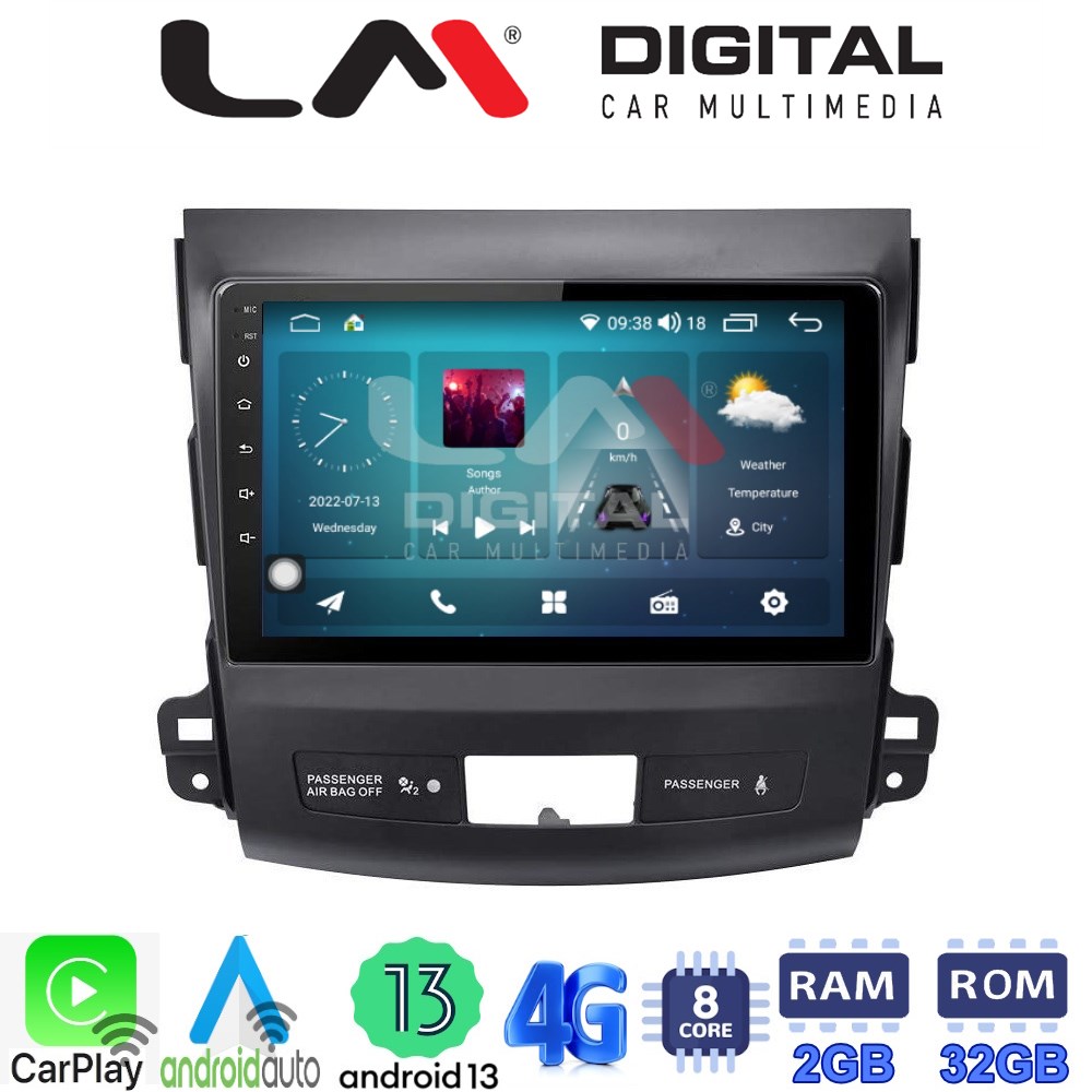 LM Digital - LM ZR8056 GPS Οθόνη OEM Multimedia Αυτοκινήτου για OUTLANDER, C CROSSER,4007 2006>2012 (CarPlay/AndroidAuto/BT/GPS/WIFI/GPRS)