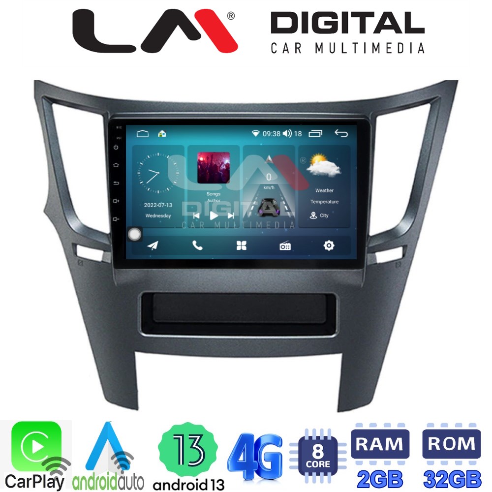 LM Digital - LM ZR8061 GPS Οθόνη OEM Multimedia Αυτοκινήτου για Subaru Legacy-Outback 2009>2013 (CarPlay/AndroidAuto/BT/GPS/WIFI/GPRS)