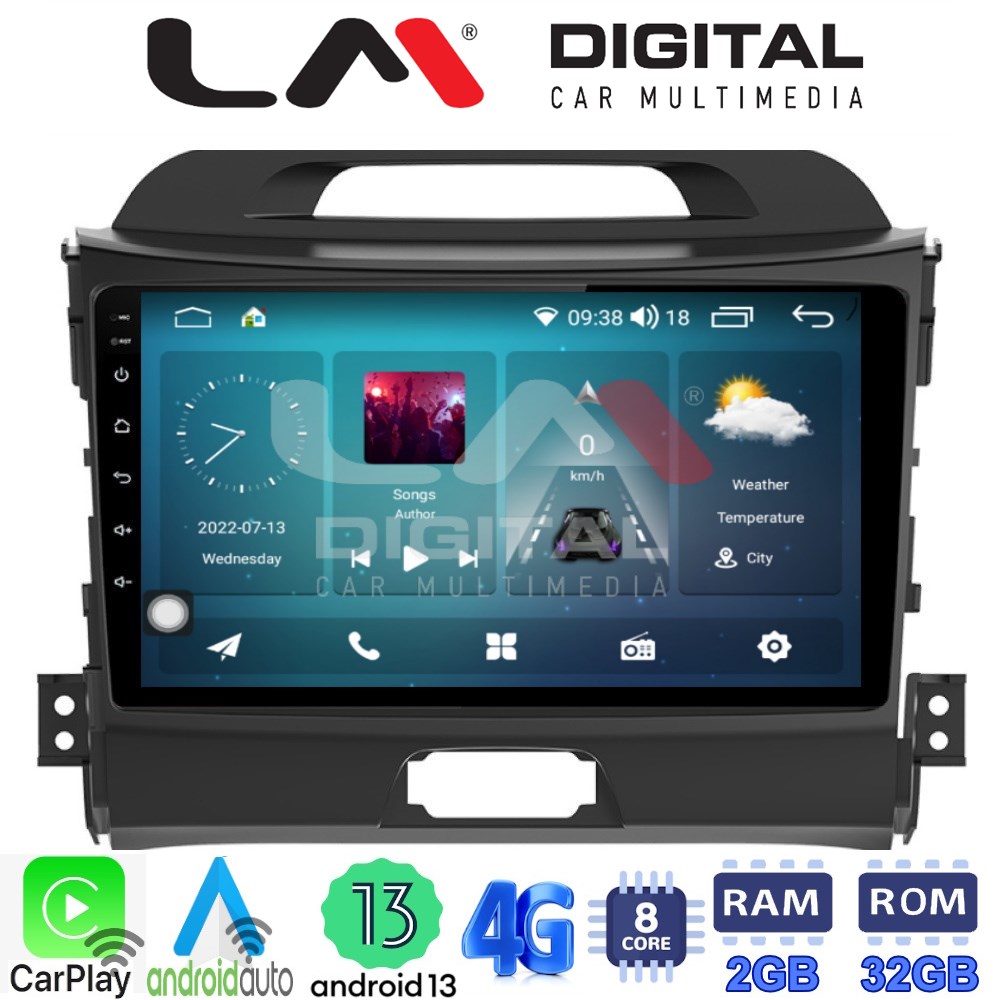 LM Digital - LM ZR8074 GPS Οθόνη OEM Multimedia Αυτοκινήτου για KIA SPORTAGE 2010>2015 (CarPlay/AndroidAuto/BT/GPS/WIFI/GPRS)