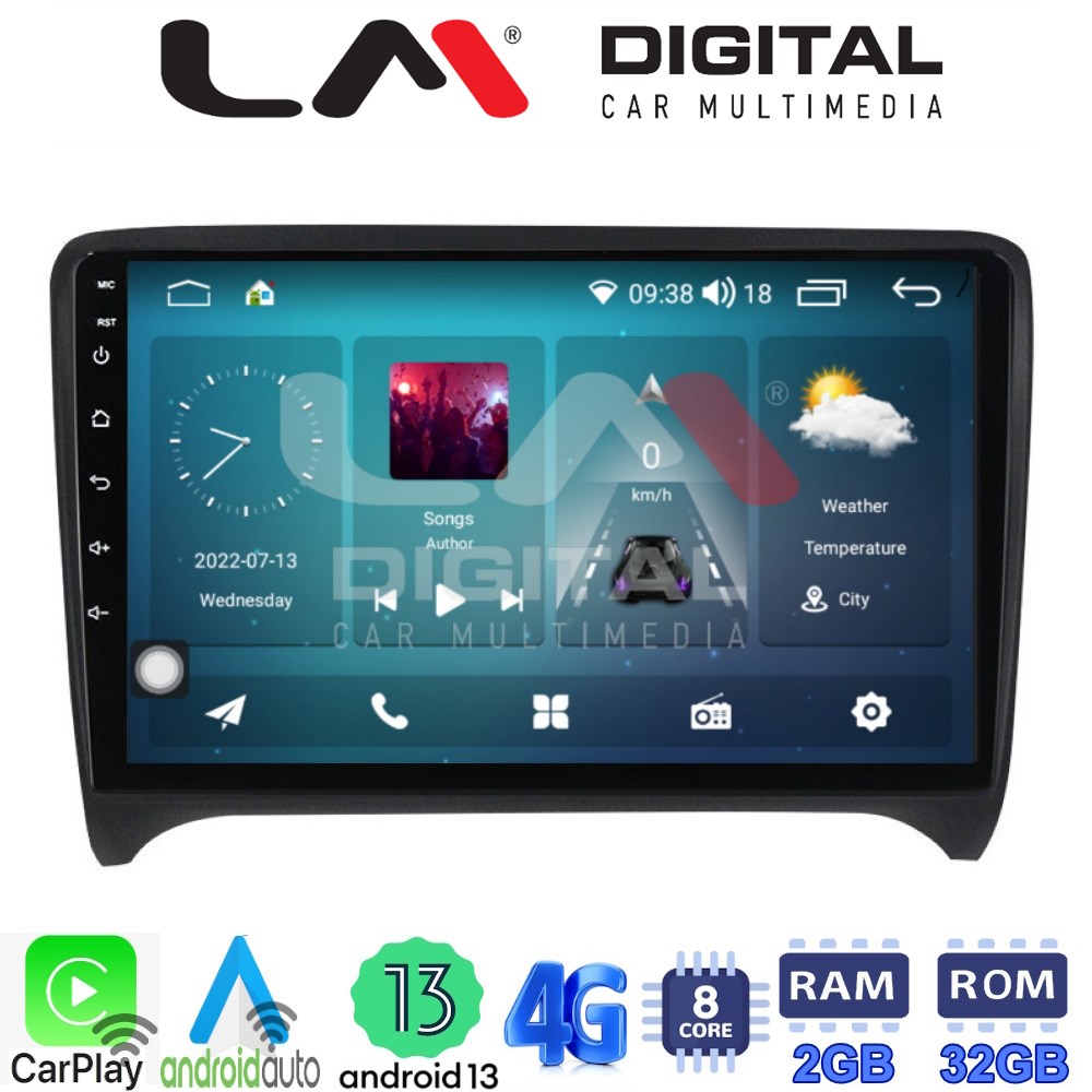 LM Digital - LM ZR8078 GPS Οθόνη OEM Multimedia Αυτοκινήτου για AUDI TT  2007 > 2014 (CarPlay/AndroidAuto/BT/GPS/WIFI/GPRS)