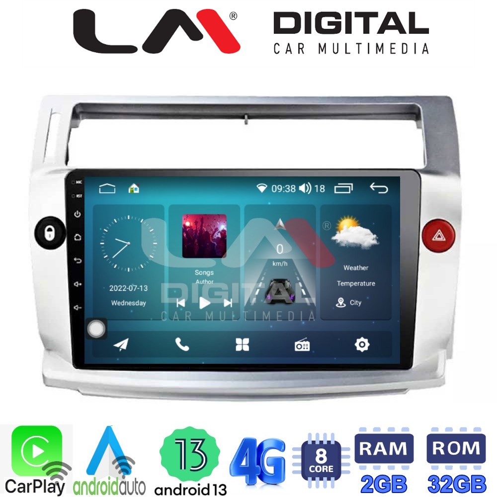 LM Digital - LM ZR8088 GPS Οθόνη OEM Multimedia Αυτοκινήτου για CITROEN C4 2004 > 2011 (CarPlay/AndroidAuto/BT/GPS/WIFI/GPRS)