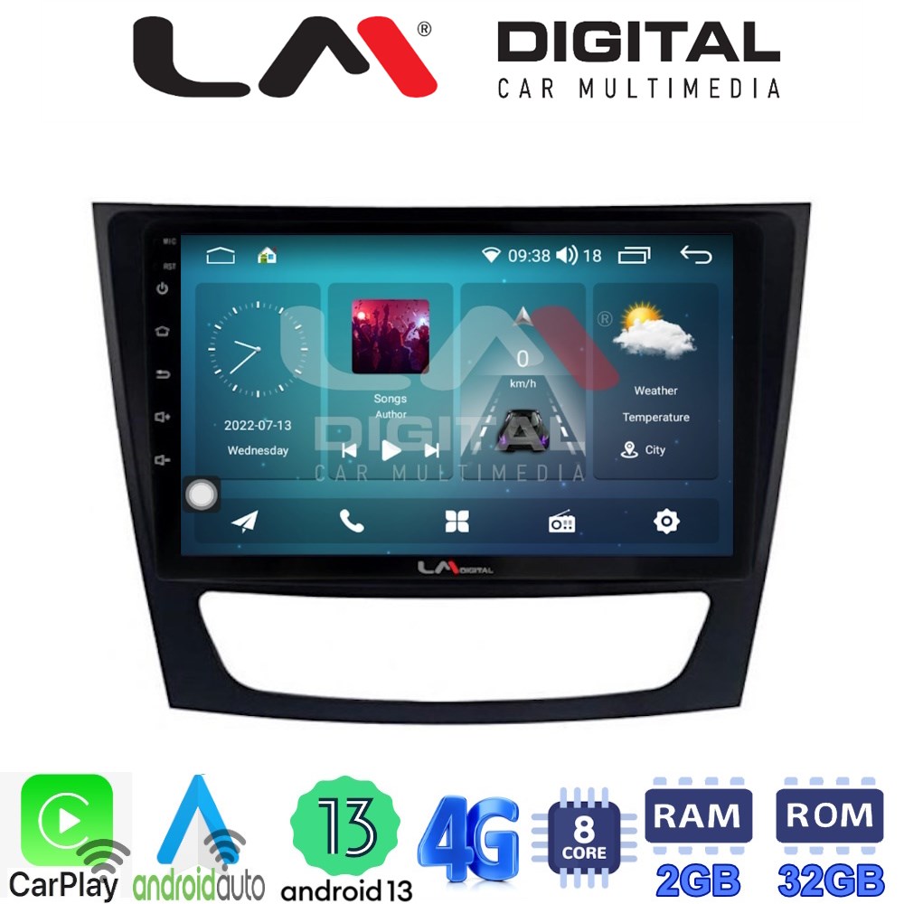 LM Digital - LM ZR8090 GPS Οθόνη OEM Multimedia Αυτοκινήτου για MERCEDES E class (W211)  (CarPlay/AndroidAuto/BT/GPS/WIFI/GPRS)