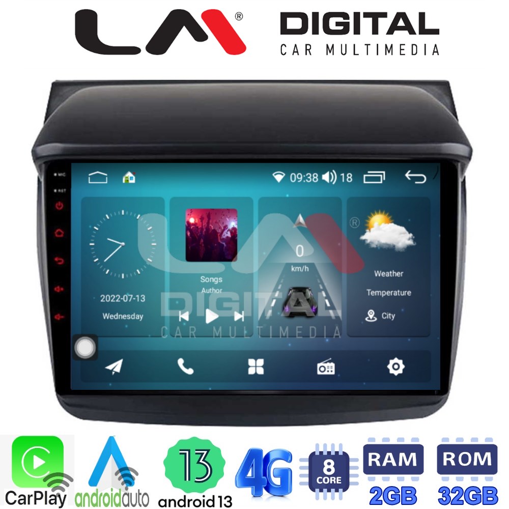 LM Digital - LM ZR8094 GPS Οθόνη OEM Multimedia Αυτοκινήτου για MITSUBISHI L200 2006 > 2014 (CarPlay/AndroidAuto/BT/GPS/WIFI/GPRS)