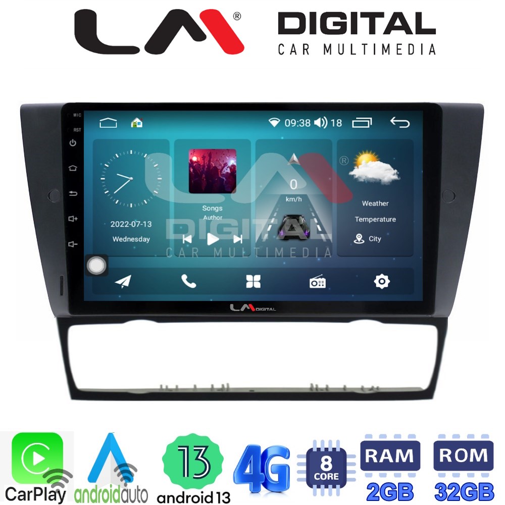 LM Digital - LM ZR8095 GPS Οθόνη OEM Multimedia Αυτοκινήτου για BMW σειρά 3 (E90-91-92-93) 2005-2012 (CarPlay/AndroidAuto/BT/GPS/WIFI/GPRS)