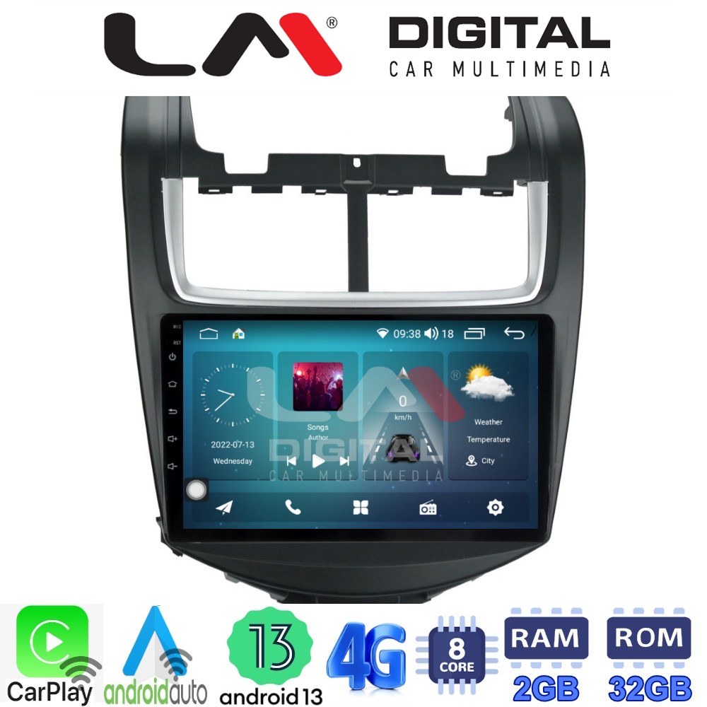 LM Digital - LM ZR8108 GPS Οθόνη OEM Multimedia Αυτοκινήτου για Chevrolet Aveo 2014>2017 (CarPlay/AndroidAuto/BT/GPS/WIFI/GPRS)