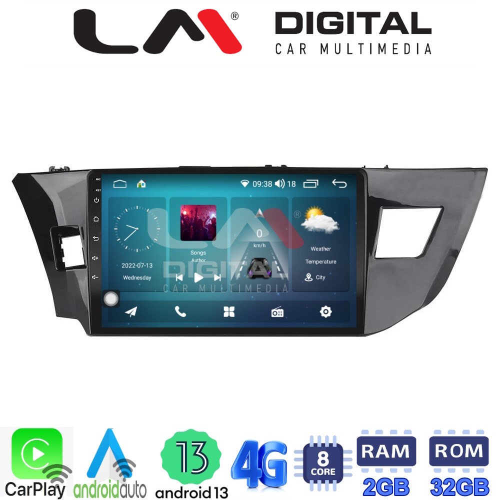 LM Digital - LM ZR8126 GPS Οθόνη OEM Multimedia Αυτοκινήτου για TOYOTA COROLLA 2013>2016 (CarPlay/AndroidAuto/BT/GPS/WIFI/GPRS)