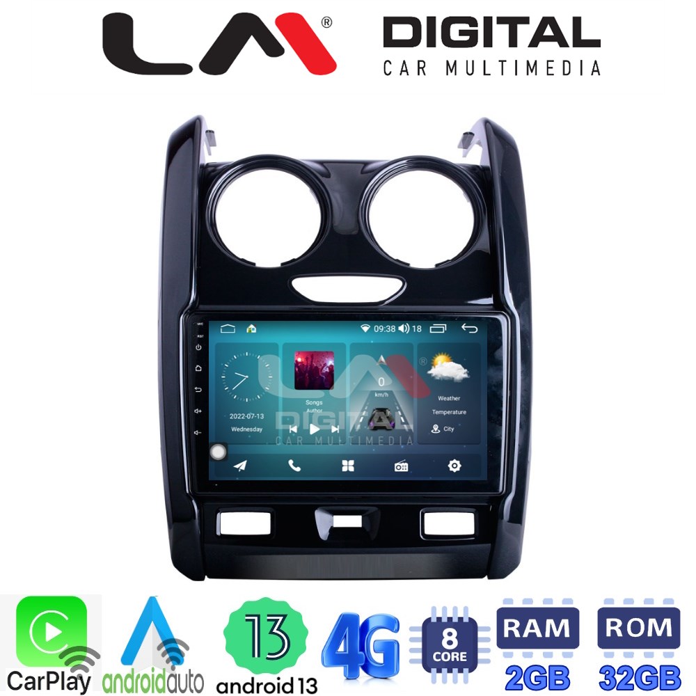 LM Digital - LM ZR8158 GPS Οθόνη OEM Multimedia Αυτοκινήτου για DACIA DUSTER 2013>2019 (CarPlay/AndroidAuto/BT/GPS/WIFI/GPRS)