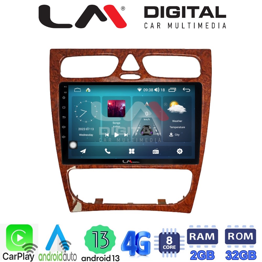 LM Digital - LM ZR8171W GPS Οθόνη OEM Multimedia Αυτοκινήτου για Mercedes C Class 1999 > 2004 (Προ Facelift) (CarPlay/AndroidAuto/BT/GPS/WIFI/GPRS)