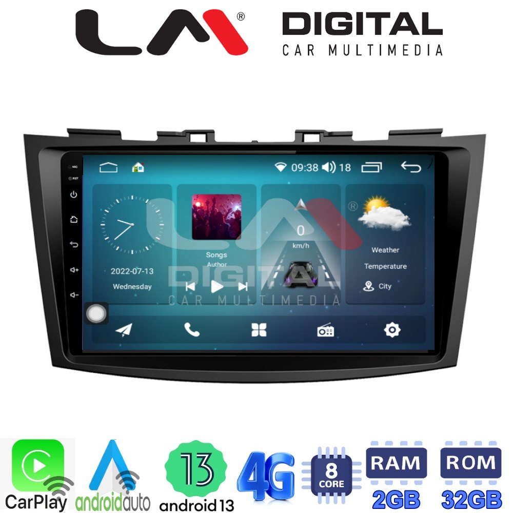 LM Digital - LM ZR8179 GPS Οθόνη OEM Multimedia Αυτοκινήτου για SUZUKI SWIFT 2011>2016 (CarPlay/AndroidAuto/BT/GPS/WIFI/GPRS)