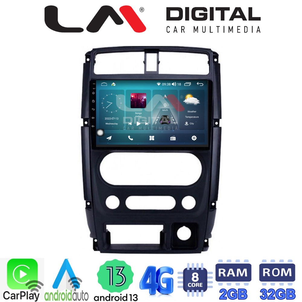 LM Digital - LM ZR8186 GPS Οθόνη OEM Multimedia Αυτοκινήτου για SUZUKI JIMNY 2007 > 2018   (CarPlay/AndroidAuto/BT/GPS/WIFI/GPRS)