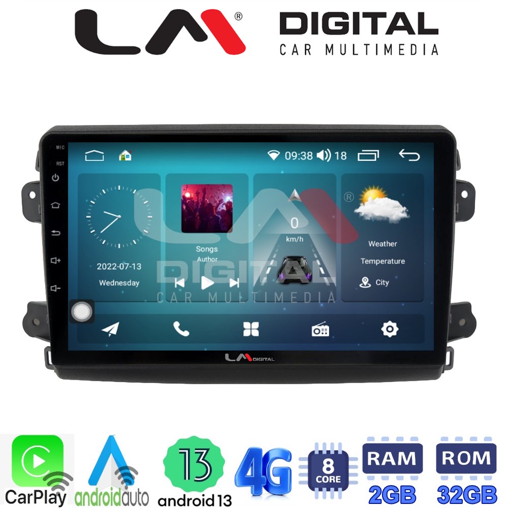 LM Digital - LM ZR8192 GPS Οθόνη OEM Multimedia Αυτοκινήτου για Fiat Ducato 2023 > (CarPlay/AndroidAuto/BT/GPS/WIFI/GPRS)