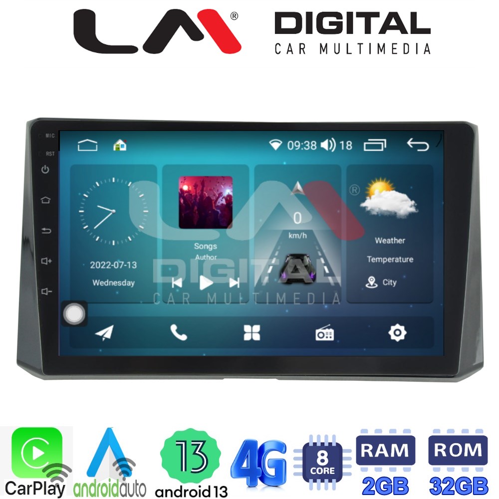 LM Digital - LM ZR8204 GPS Οθόνη OEM Multimedia Αυτοκινήτου για Toyota Corolla 2019> (CarPlay/AndroidAuto/BT/GPS/WIFI/GPRS)