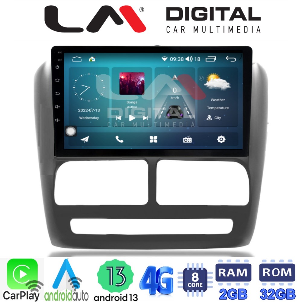 LM Digital - LM ZR8211 GPS Οθόνη OEM Multimedia Αυτοκινήτου για Fiat Doblo '10-'15 & Opel Combo'10-'15 (CarPlay/AndroidAuto/BT/GPS/WIFI/GPRS)