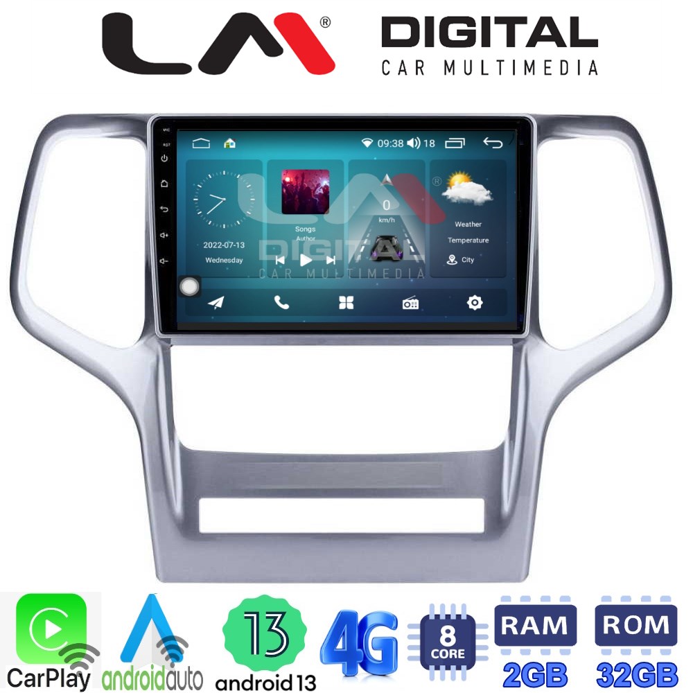 LM Digital - LM ZR8234 GPS Οθόνη OEM Multimedia Αυτοκινήτου για Jeep Gran Cherokee 2011 > 2013 (CarPlay/AndroidAuto/BT/GPS/WIFI/GPRS)