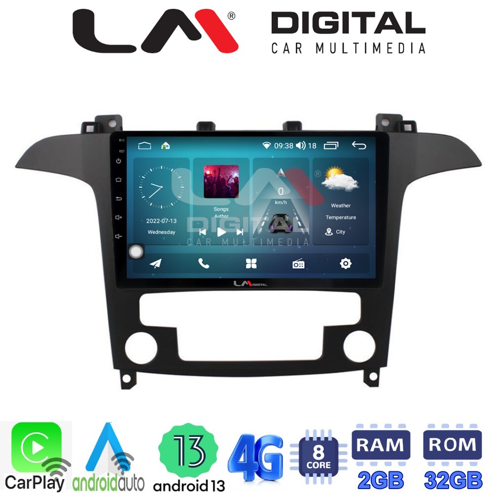 LM Digital - LM ZR8237 GPS Οθόνη OEM Multimedia Αυτοκινήτου για FORD FOCUS > 2011
FORD MONDEO 2007 > 2014
FORD GALAXY 2007 > 2014
FORD S-MAX 2008 > 2014 (CarPlay/AndroidAuto/BT/GPS/WIFI/GPRS)