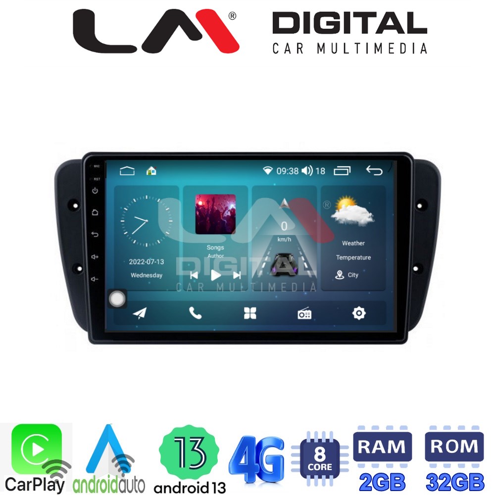 LM Digital - LM ZR8246 GPS Οθόνη OEM Multimedia Αυτοκινήτου για Seat Ibiza 2008 > 2015 (CarPlay/AndroidAuto/BT/GPS/WIFI/GPRS)