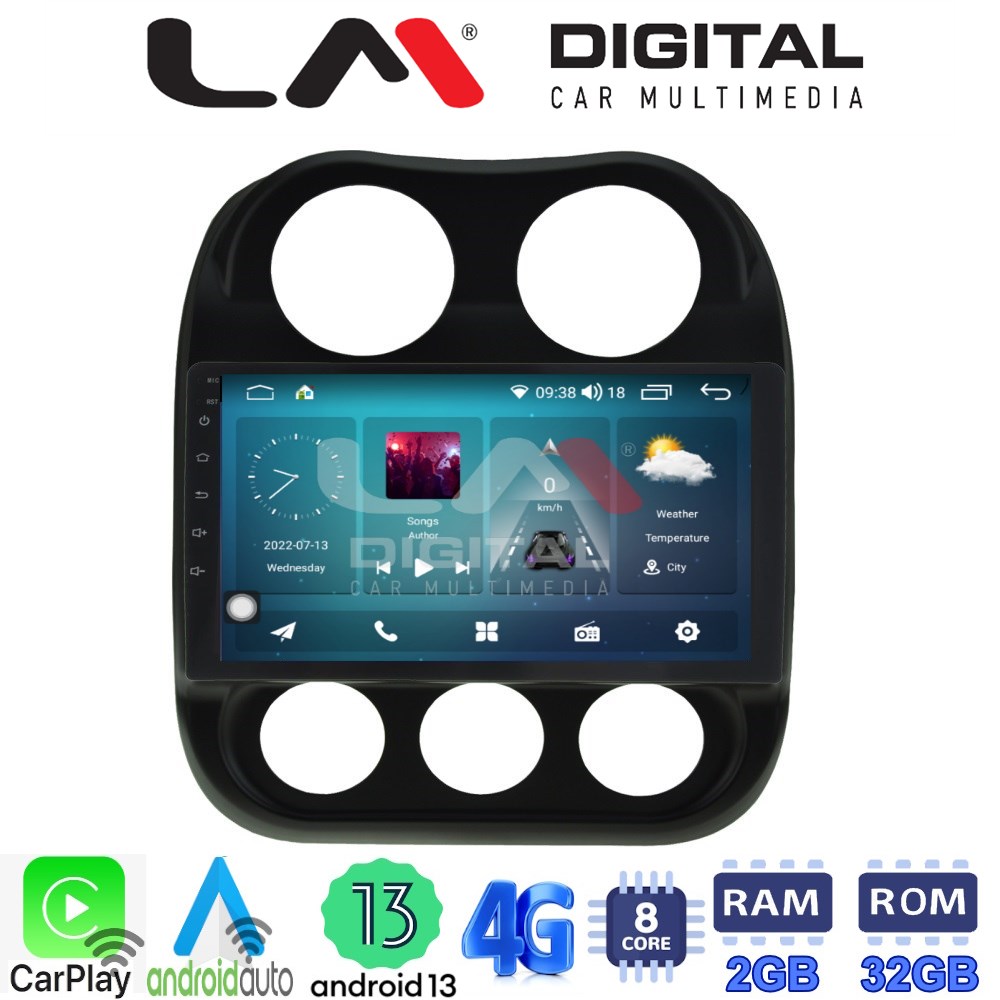 LM Digital - LM ZR8252 GPS Οθόνη OEM Multimedia Αυτοκινήτου για JEEP COMPASS 2011>2016 (CarPlay/AndroidAuto/BT/GPS/WIFI/GPRS)