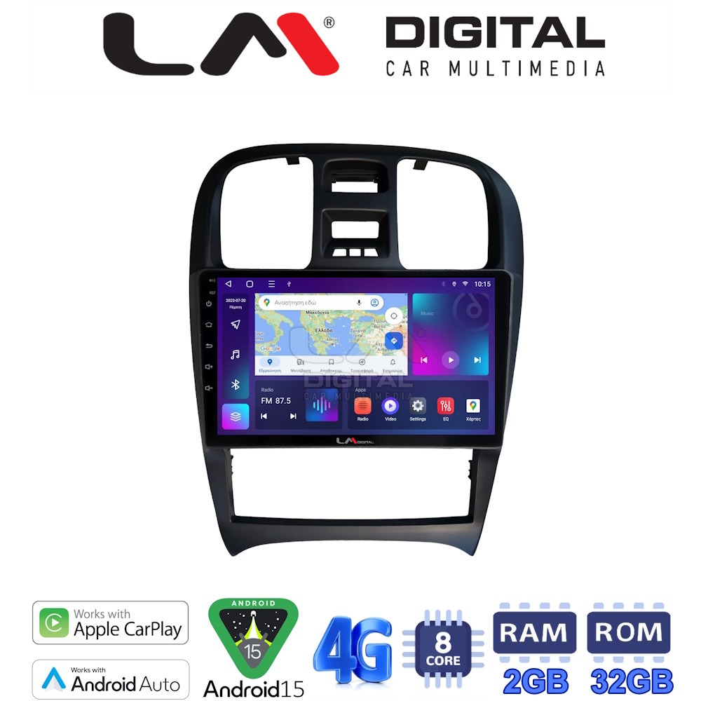 LM Digital - LM ZR8260 GPS Οθόνη OEM Multimedia Αυτοκινήτου για Hyundai Sonata 2000 > 2006 (CarPlay/AndroidAuto/BT/GPS/WIFI/GPRS)