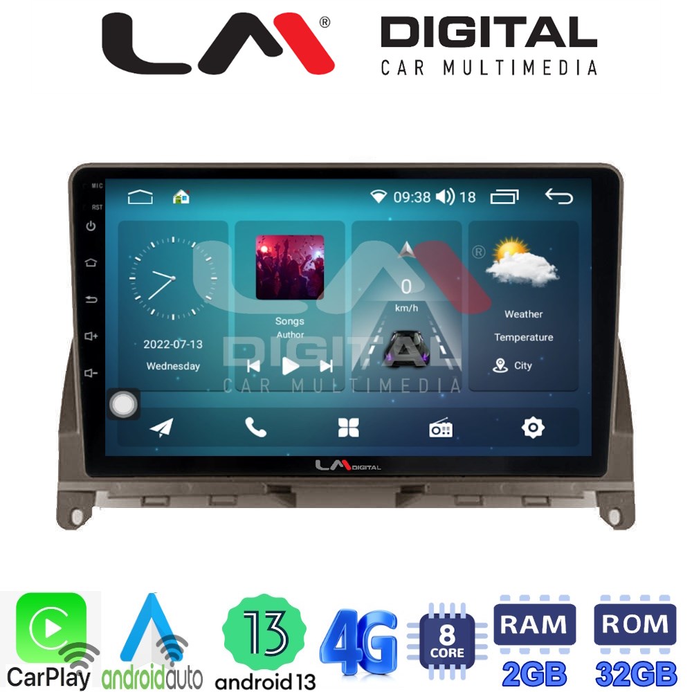 LM Digital - LM ZR8265BR GPS Οθόνη OEM Multimedia Αυτοκινήτου για Mercedes C Class W204 2007 > 2011 (CarPlay/AndroidAuto/BT/GPS/WIFI/GPRS)