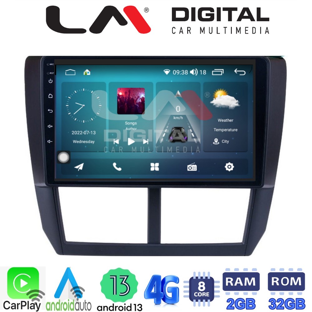 LM Digital - LM ZR8272 GPS Οθόνη OEM Multimedia Αυτοκινήτου για SUBARU IMPREZA-FORESTER 2009>2012 (CarPlay/AndroidAuto/BT/GPS/WIFI/GPRS)
