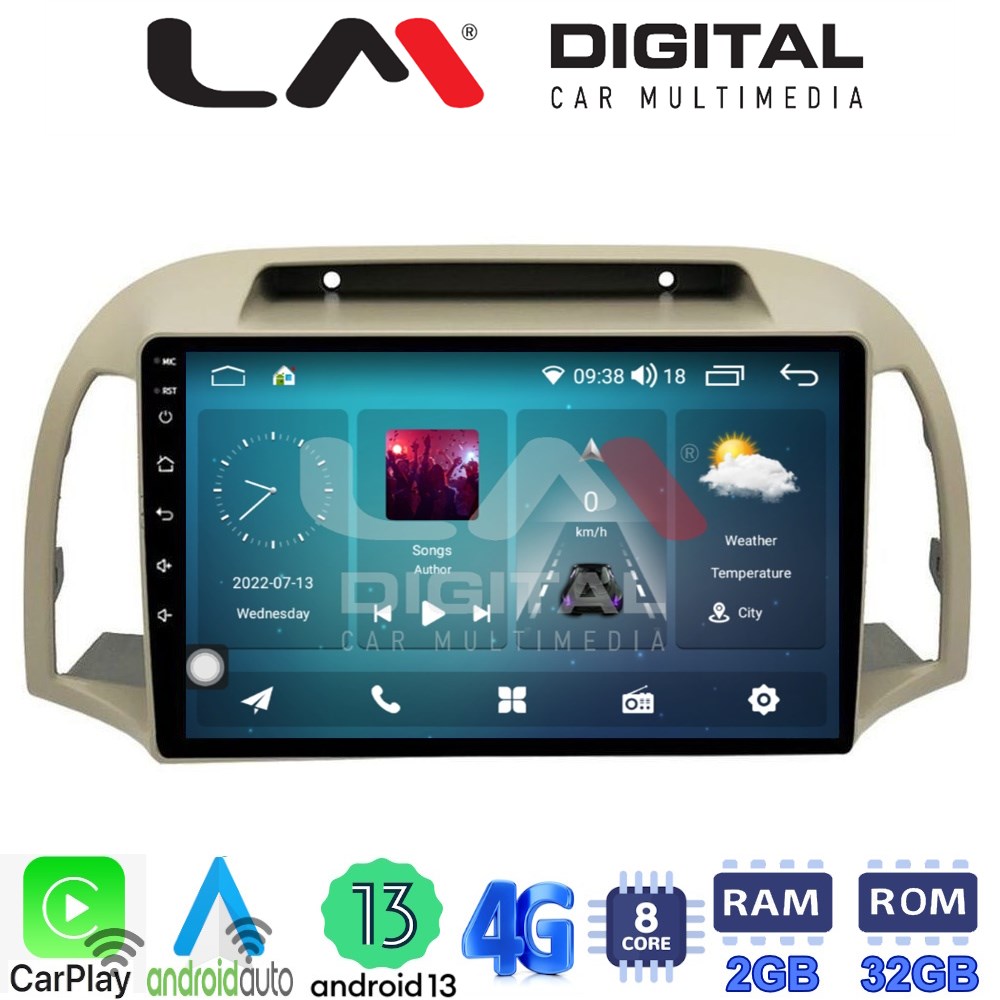 LM Digital - LM ZR8300 GPS Οθόνη OEM Multimedia Αυτοκινήτου για NISSAN MICRA 2002>2007 (CarPlay/AndroidAuto/BT/GPS/WIFI/GPRS)