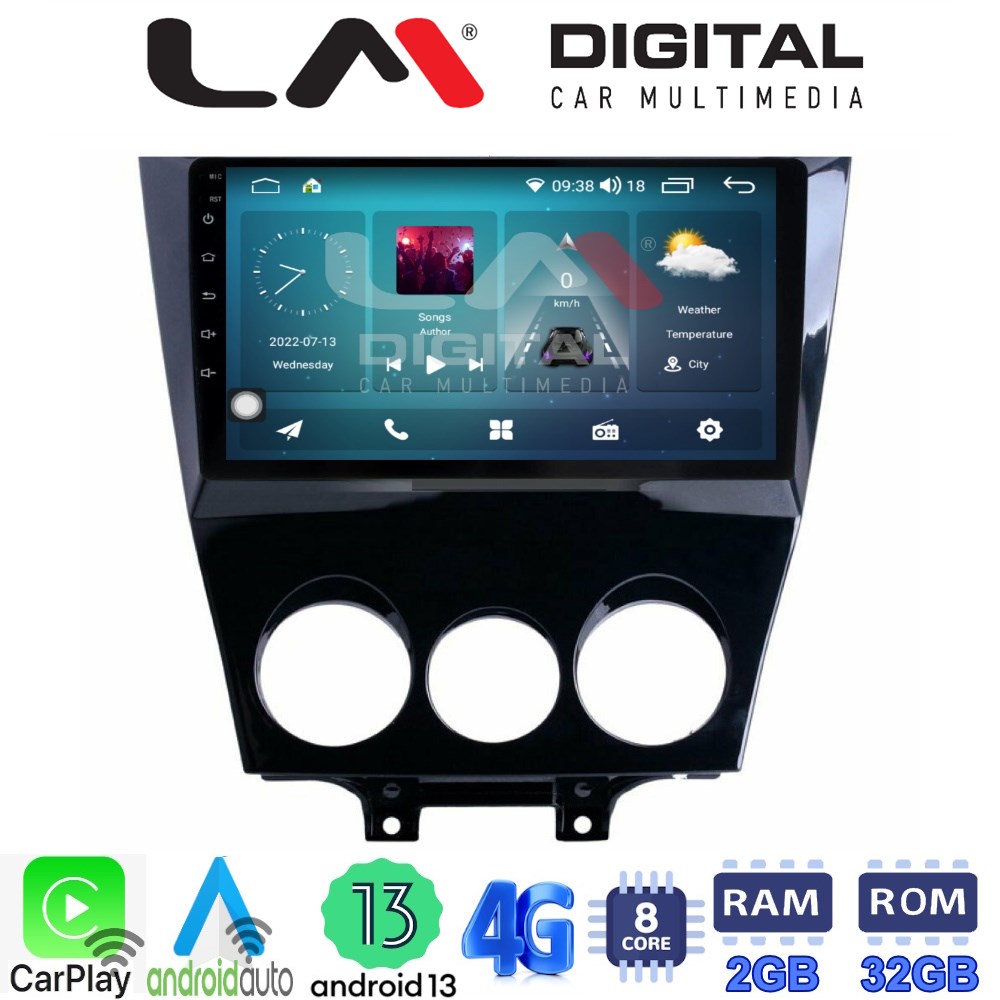 LM Digital - LM ZR8301 GPS Οθόνη OEM Multimedia Αυτοκινήτου για Mazda RX8 2001>2008 (CarPlay/AndroidAuto/BT/GPS/WIFI/GPRS)