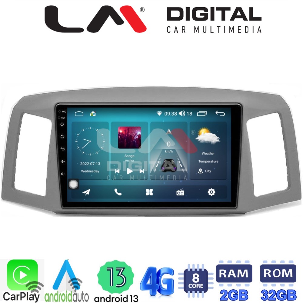 LM Digital - LM ZR8307 GPS Οθόνη OEM Multimedia Αυτοκινήτου για Jeep Grand Cherokee 2004 > 2011 (CarPlay/AndroidAuto/BT/GPS/WIFI/GPRS)