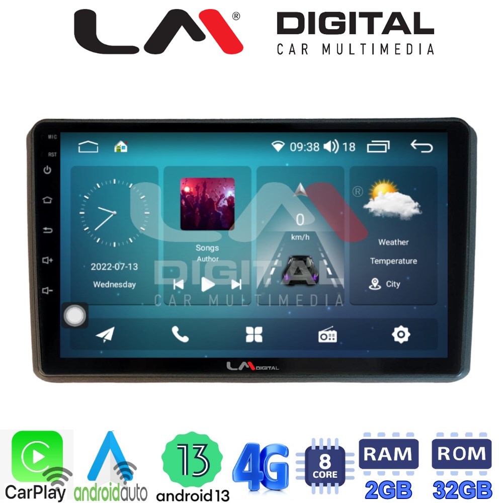 LM Digital - LM ZR8312 GPS Οθόνη OEM Multimedia Αυτοκινήτου για MITSUBISHI OUTLANDER 2001 > 2006 (CarPlay/AndroidAuto/BT/GPS/WIFI/GPRS)