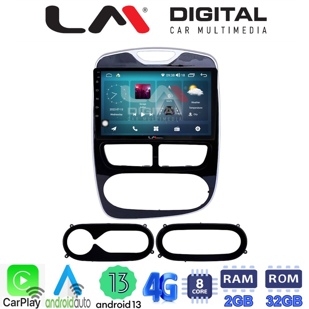 LM Digital - LM ZR8320 GPS Οθόνη OEM Multimedia Αυτοκινήτου για RENAULT CLIO 2012 > 2015  (CarPlay/AndroidAuto/BT/GPS/WIFI/GPRS)