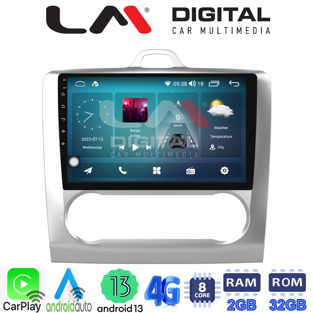 LM Digital - LM ZR8328 GPS Οθόνη OEM Multimedia Αυτοκινήτου για FORD FOCUS 2004>2012 (CarPlay/AndroidAuto/BT/GPS/WIFI/GPRS)