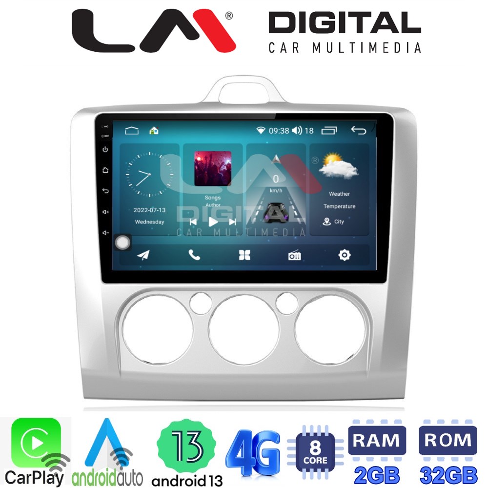 LM Digital - LM ZR8329 GPS Οθόνη OEM Multimedia Αυτοκινήτου για FORD FOCUS 2004>2012 (CarPlay/AndroidAuto/BT/GPS/WIFI/GPRS)