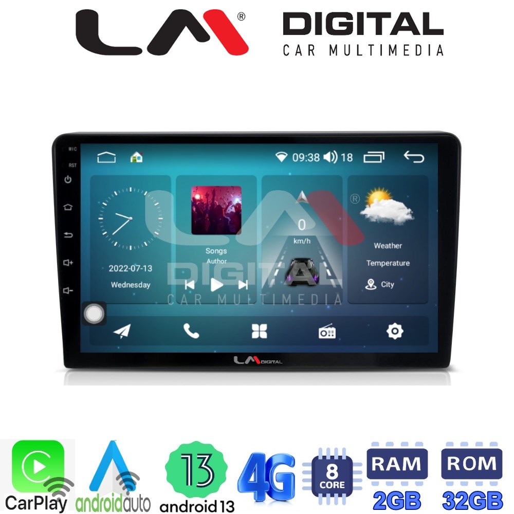 LM Digital - LM ZR8332 GPS Οθόνη OEM Multimedia Αυτοκινήτου για VW Golf4 1998 > 2004 (CarPlay/AndroidAuto/BT/GPS/WIFI/GPRS)