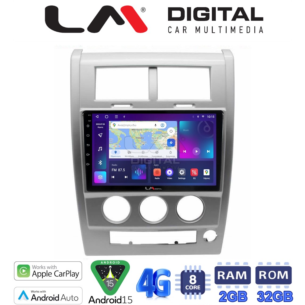 LM Digital - LM ZR8334 GPS Οθόνη OEM Multimedia Αυτοκινήτου για Jeep Cherokee KK 2008 > 2014 (CarPlay/AndroidAuto/BT/GPS/WIFI/GPRS)