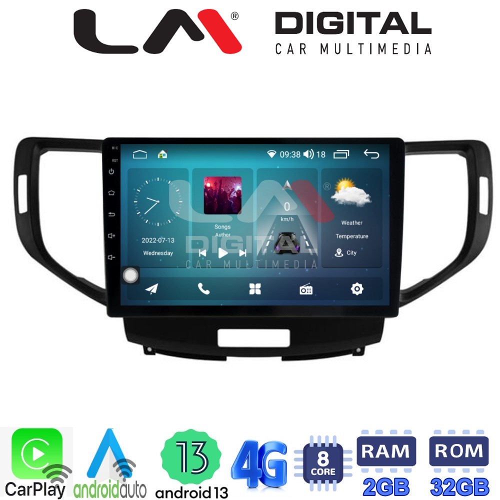 LM Digital - LM ZR8363 GPS Οθόνη OEM Multimedia Αυτοκινήτου για Honda Accord 2008 > 2013 (CarPlay/AndroidAuto/BT/GPS/WIFI/GPRS)