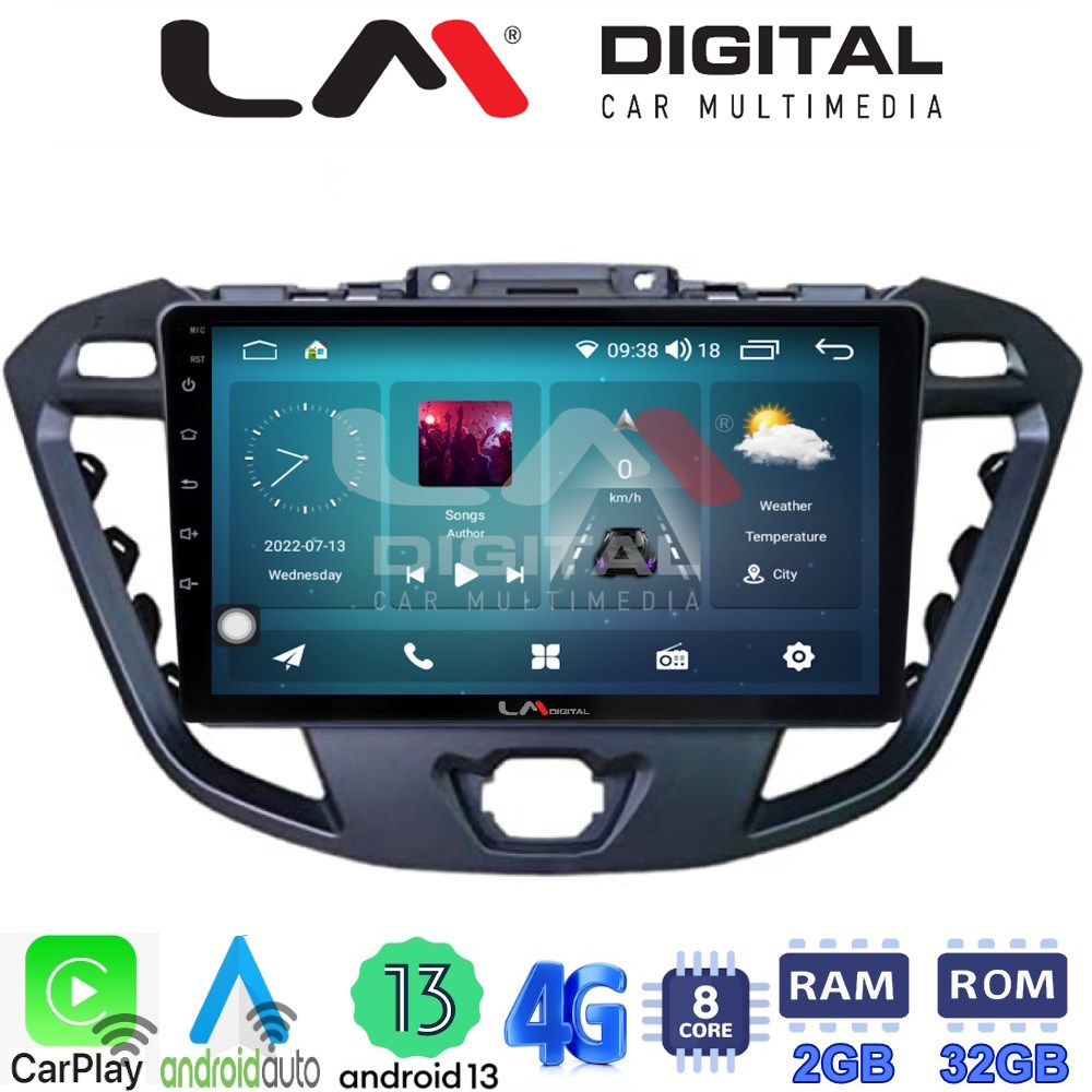 LM Digital - LM ZR8366 GPS Οθόνη OEM Multimedia Αυτοκινήτου για TRANSIT CUSTOM - TOURNEO CUSTOM 2013> (CarPlay/AndroidAuto/BT/GPS/WIFI/GPRS)