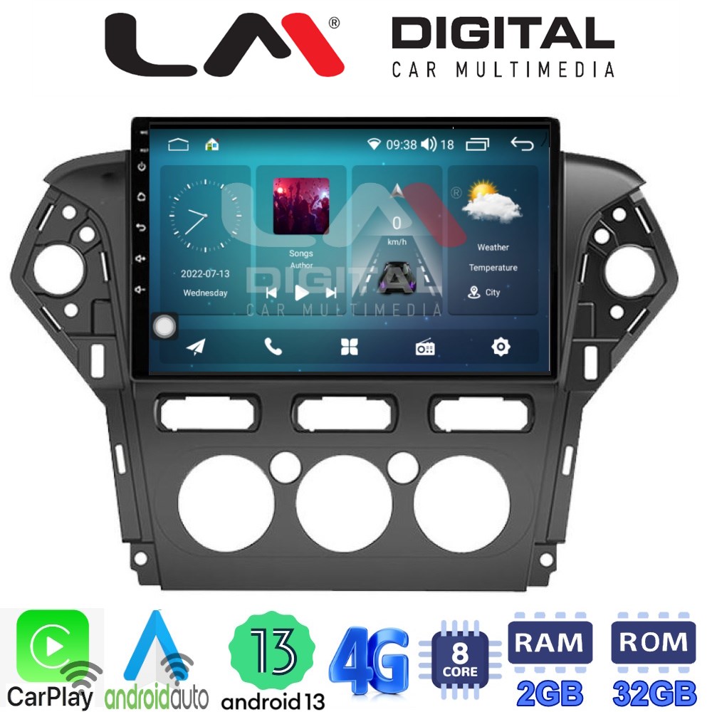 LM Digital - LM ZR8368 GPS Οθόνη OEM Multimedia Αυτοκινήτου για FORD MONDEO 2010 > 2013 (CarPlay/AndroidAuto/BT/GPS/WIFI/GPRS)