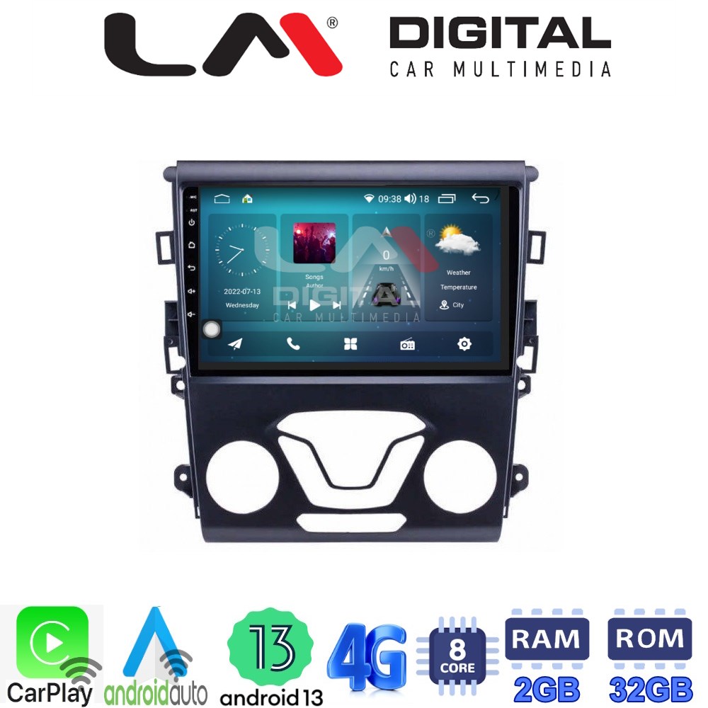 LM Digital - LM ZR8369 GPS Οθόνη OEM Multimedia Αυτοκινήτου για FORD MONDEO 2014> (CarPlay/AndroidAuto/BT/GPS/WIFI/GPRS)