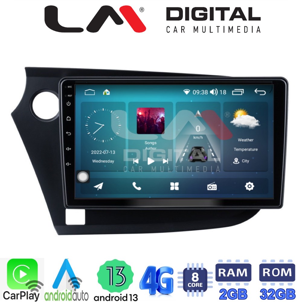 LM Digital - LM ZR8381 GPS Οθόνη OEM Multimedia Αυτοκινήτου για HONDA INSIGHT 2009>2014 (CarPlay/AndroidAuto/BT/GPS/WIFI/GPRS)