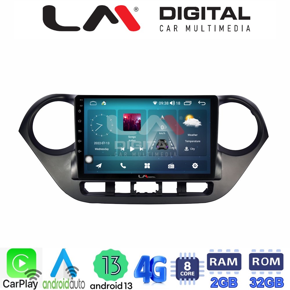 LM Digital - LM ZR8406 GPS Οθόνη OEM Multimedia Αυτοκινήτου για Hyundai i10 2014> (CarPlay/AndroidAuto/BT/GPS/WIFI/GPRS)