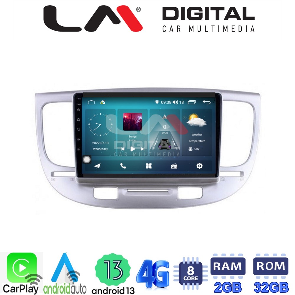 LM Digital - LM ZR8423 GPS Οθόνη OEM Multimedia Αυτοκινήτου για KIA RIO 2005>2011 (CarPlay/AndroidAuto/BT/GPS/WIFI/GPRS)