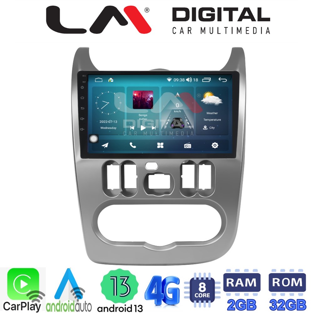 LM Digital - LM ZR8432 GPS Οθόνη OEM Multimedia Αυτοκινήτου για DACIA DUSTER 2006>2012  (CarPlay/AndroidAuto/BT/GPS/WIFI/GPRS)