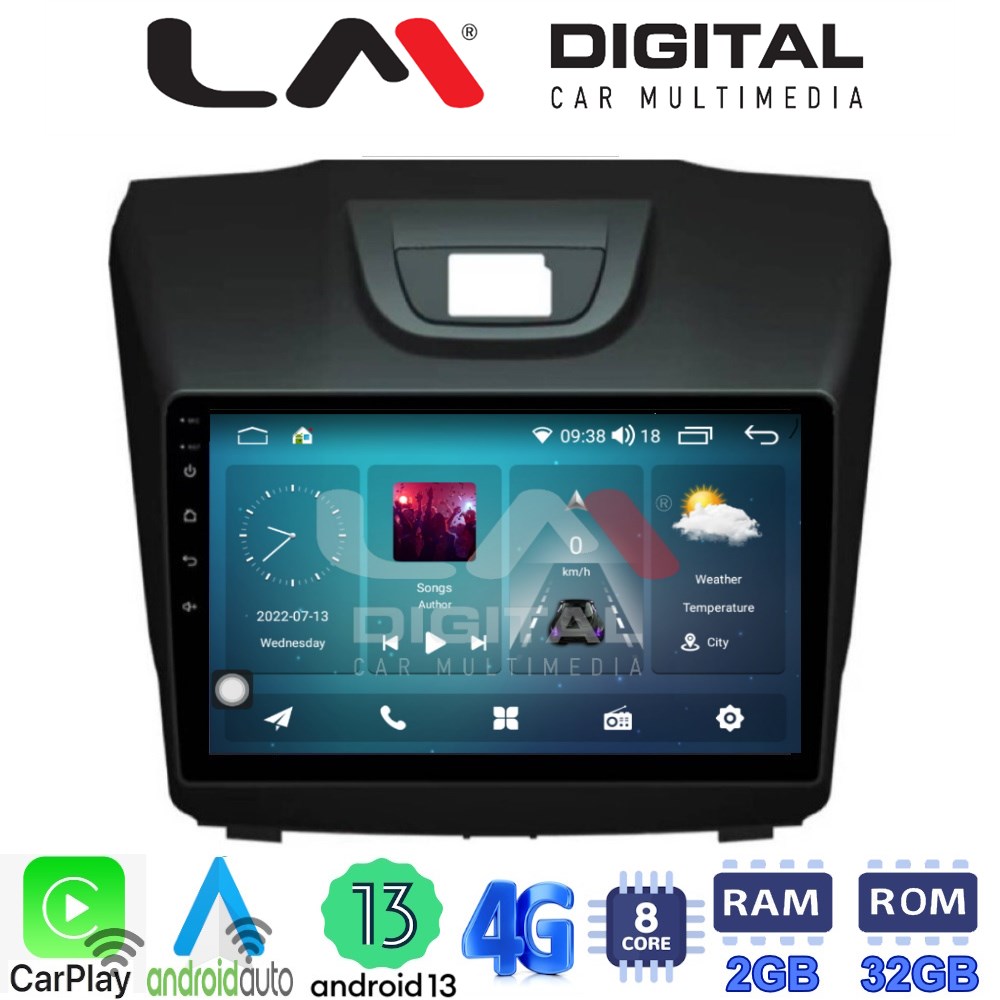 LM Digital - LM ZR8435 GPS Οθόνη OEM Multimedia Αυτοκινήτου για ISUZU DMAX 2012> (CarPlay/AndroidAuto/BT/GPS/WIFI/GPRS)