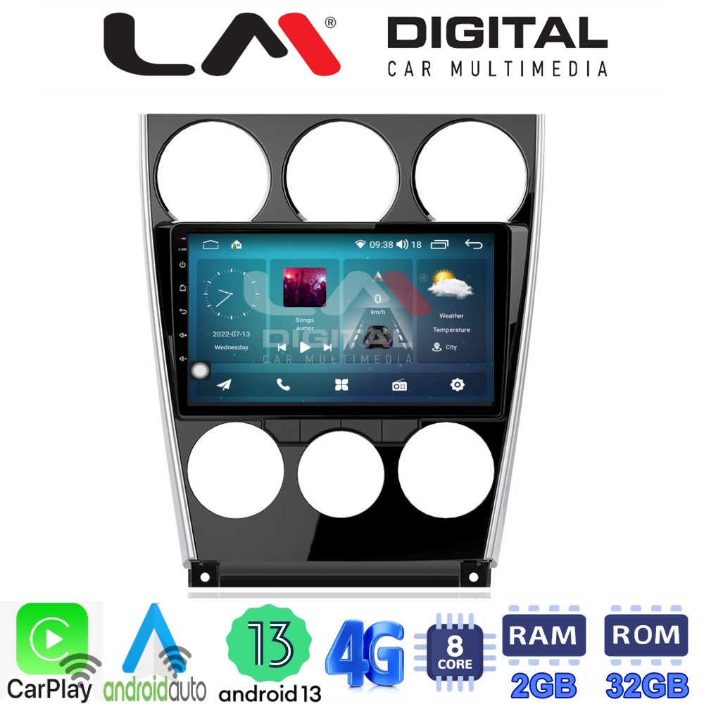 LM Digital - LM ZR8436 GPS Οθόνη OEM Multimedia Αυτοκινήτου για MAZDA 6 facelift 2005>2008  (CarPlay/AndroidAuto/BT/GPS/WIFI/GPRS)