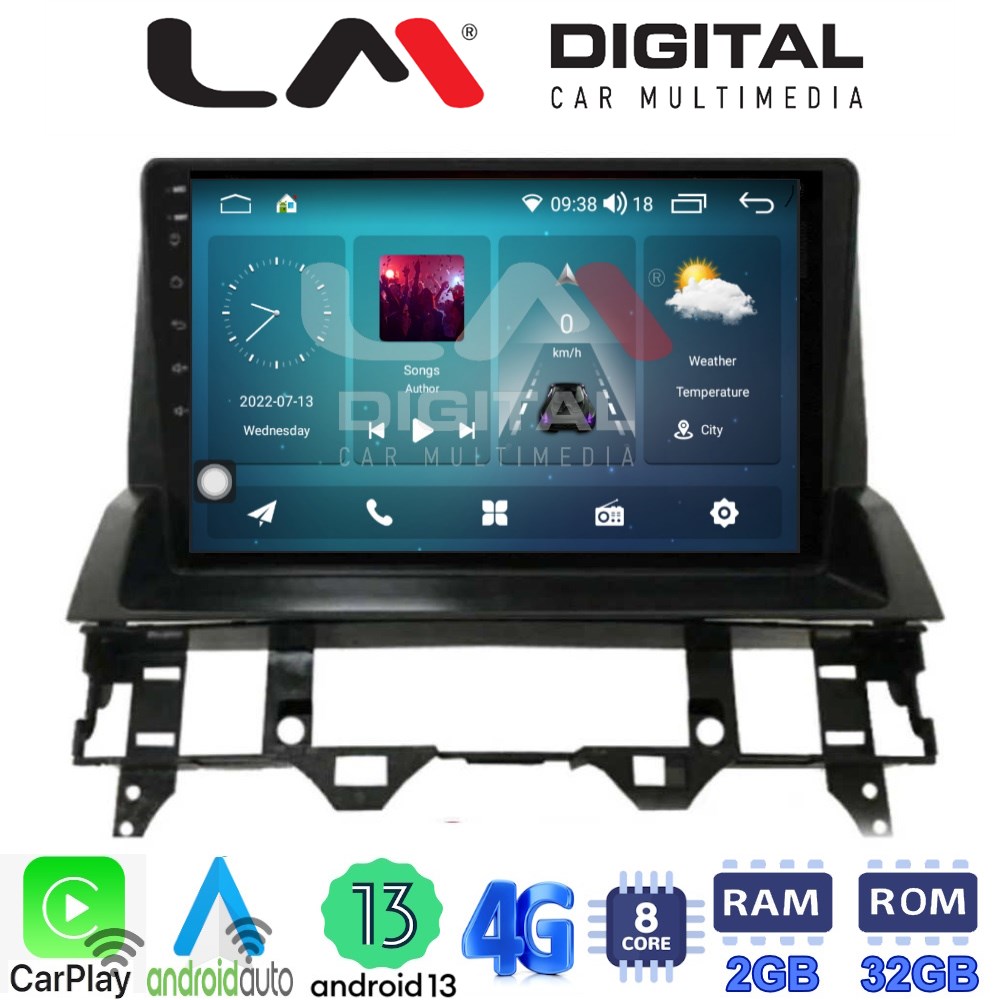 LM Digital - LM ZR8437 GPS Οθόνη OEM Multimedia Αυτοκινήτου για MAZDA 6 2002 > 2005 (CarPlay/AndroidAuto/BT/GPS/WIFI/GPRS)