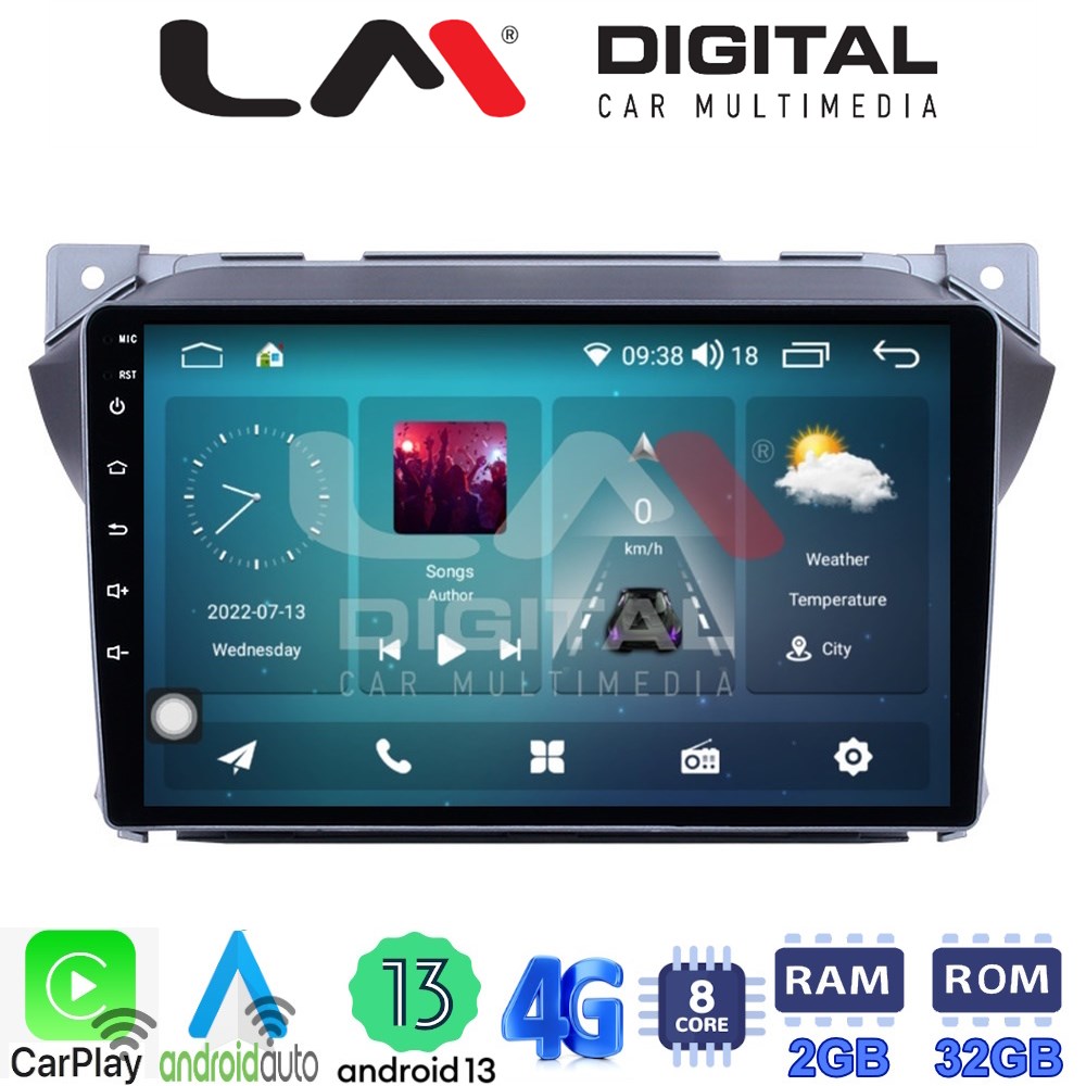 LM Digital - LM ZR8449 GPS Οθόνη OEM Multimedia Αυτοκινήτου για Suzuki Alto 2009>2016 (CarPlay/AndroidAuto/BT/GPS/WIFI/GPRS)