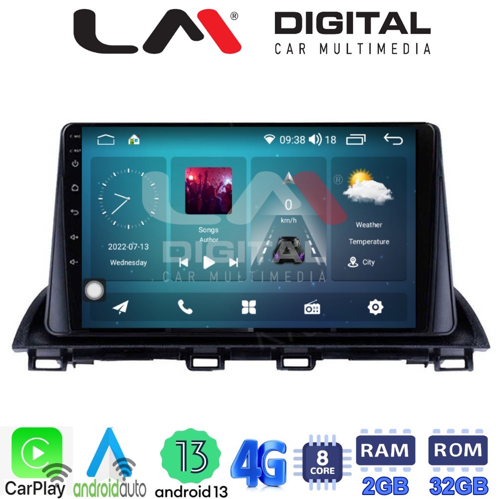 LM Digital - LM ZR8461 GPS Οθόνη OEM Multimedia Αυτοκινήτου για Mazda 3 2014 >  (CarPlay/AndroidAuto/BT/GPS/WIFI/GPRS)