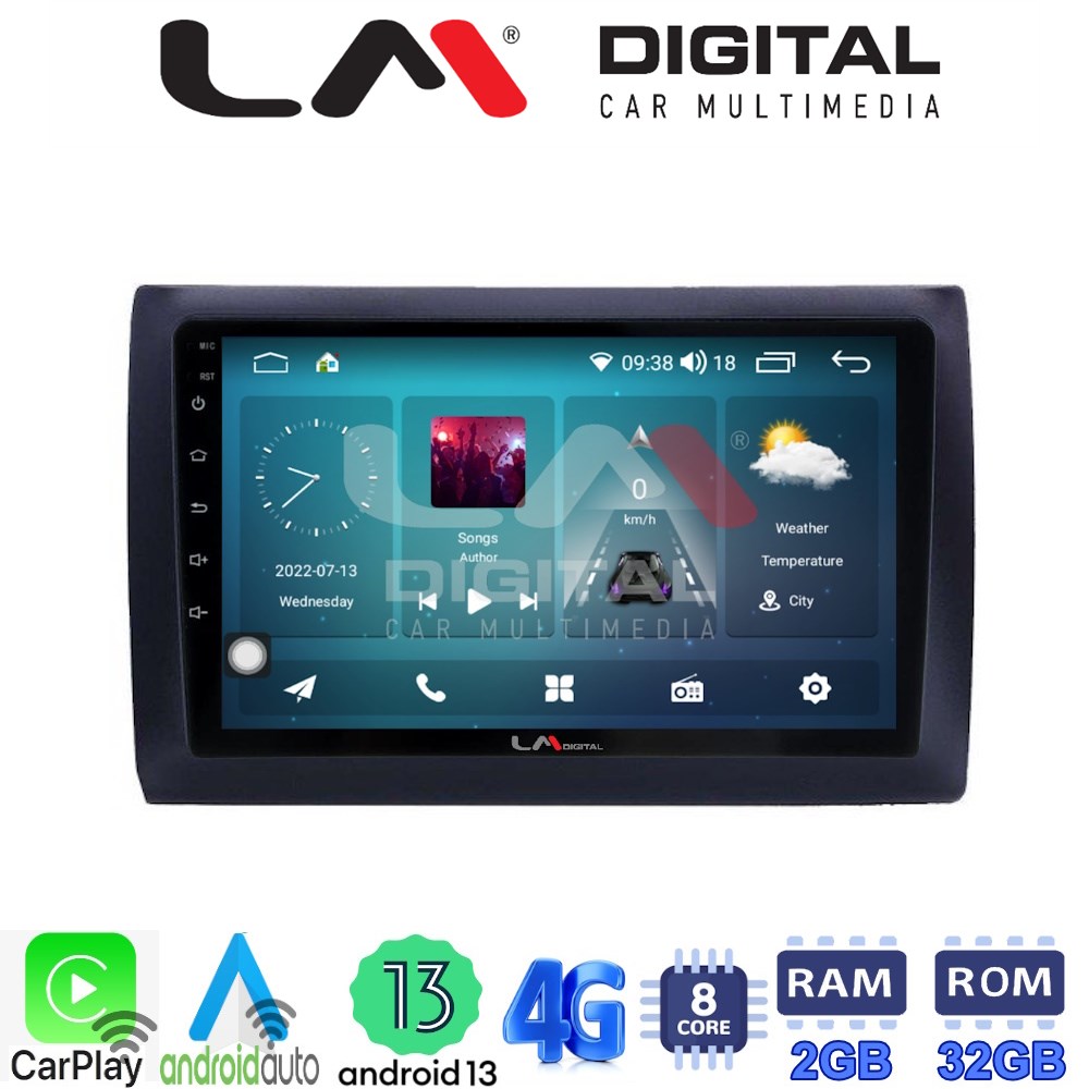 LM Digital - LM ZR8466 GPS Οθόνη OEM Multimedia Αυτοκινήτου για Fiat Stilo 2001 > 2007 (CarPlay/AndroidAuto/BT/GPS/WIFI/GPRS)