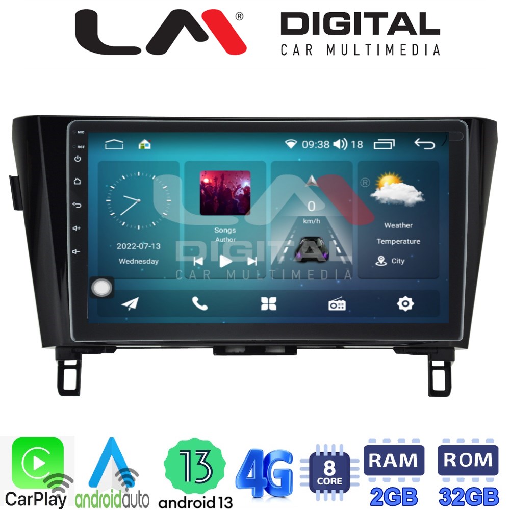 LM Digital - LM ZR8473 GPS Οθόνη OEM Multimedia Αυτοκινήτου για NISSAN QASHQAI & XTRAIL 2014> (CarPlay/AndroidAuto/BT/GPS/WIFI/GPRS)