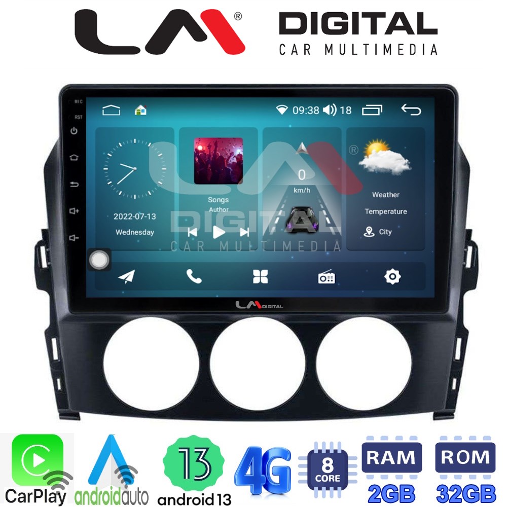 LM Digital - LM ZR8530 GPS Οθόνη OEM Multimedia Αυτοκινήτου για Mazda MX5 2005 > 2015 (CarPlay/AndroidAuto/BT/GPS/WIFI/GPRS)