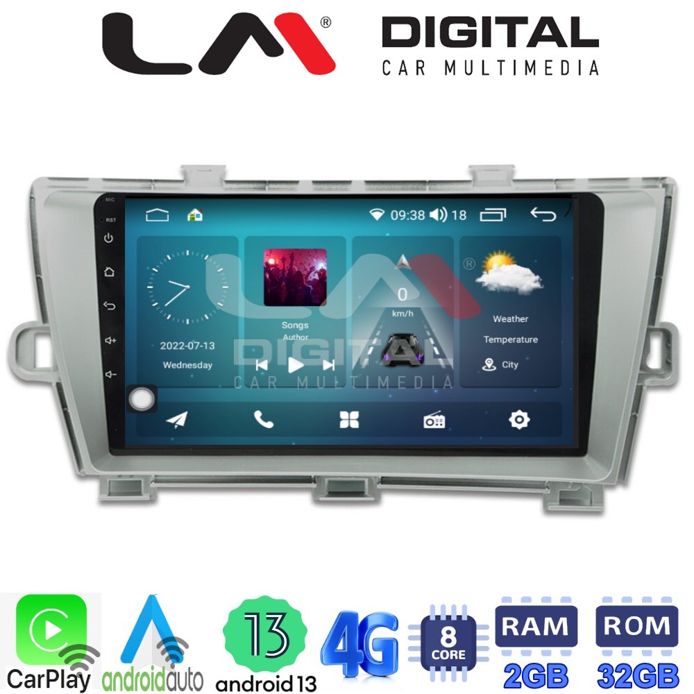 LM Digital - LM ZR8561 GPS Οθόνη OEM Multimedia Αυτοκινήτου για TOYOTA PRIUS 2009>2016 (CarPlay/AndroidAuto/BT/GPS/WIFI/GPRS)